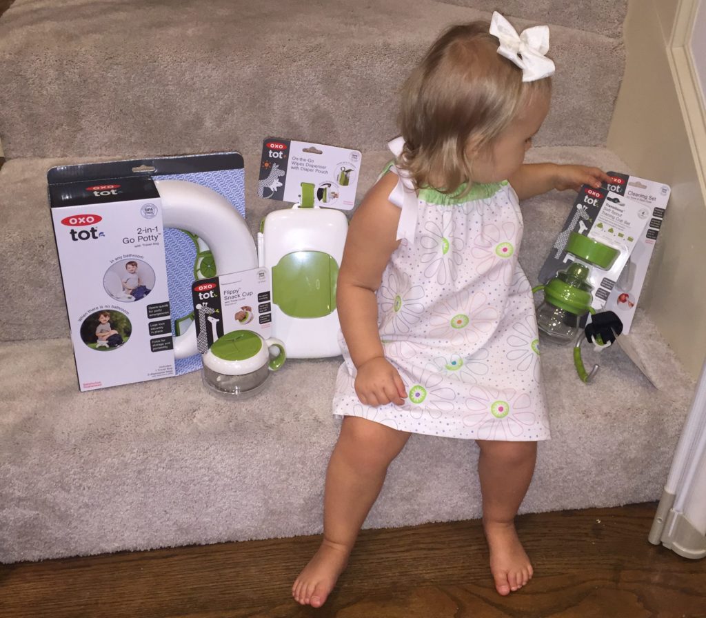 McKenna was very excited about receiving all of her new OXO Tot products!
