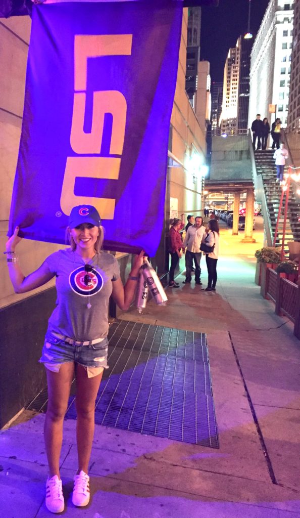 Managed to find an LSU flag in Chicago! 